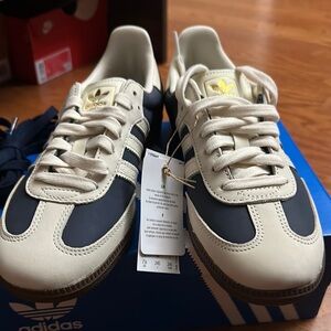 Adidas Beige and navy Sneakers